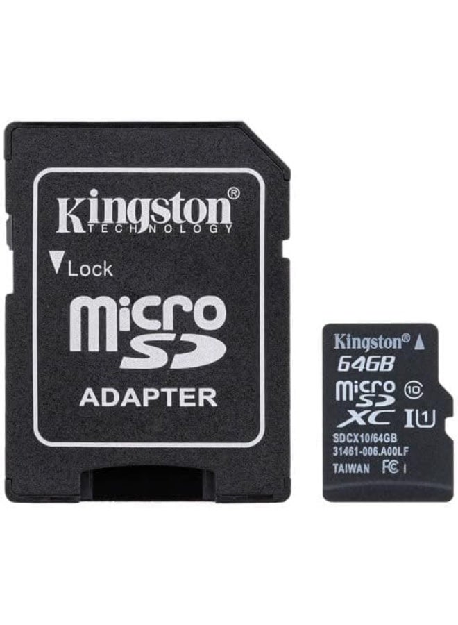 كينغستون بطاقة ذاكرة MicroSDXC بسعة 64GB من Kingston Canvas Select Plus مع محول - Image 2